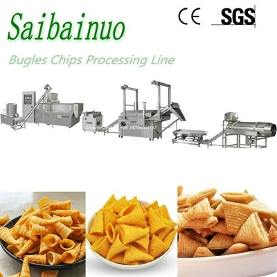 Patatine fritte croccanti, linea di lavorazione delle trombe